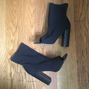Condello Sock Ankle Bootie Peep Toe - Mix No 6